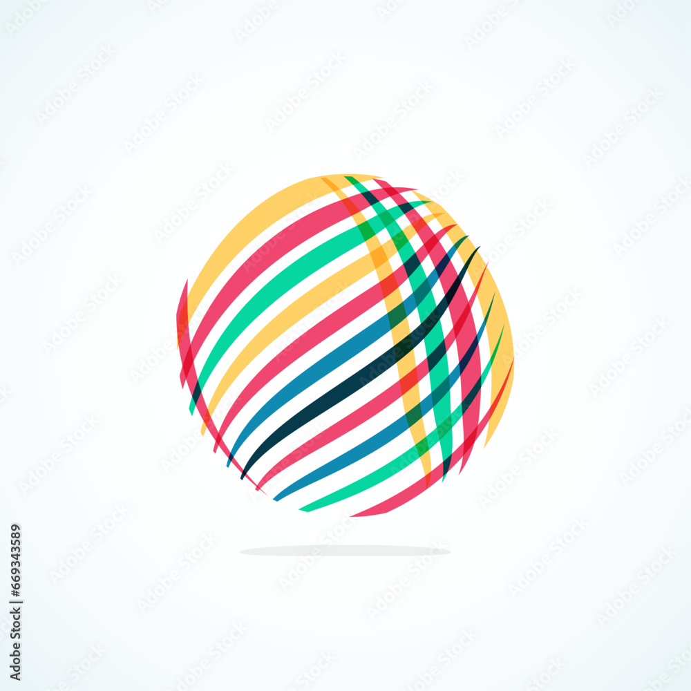 Abstract circle logo - minimalist emblem, timeless and universal shape of circle. Unique logo represent range of brands and concepts, encapsulating simplicity and creativity in single, iconic image