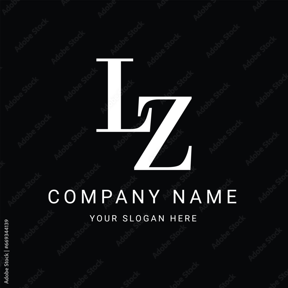 LZ Letter Initial Logo Design Template Vector Illustration LZ Letter Initial Logo Design Template Vector Illustration