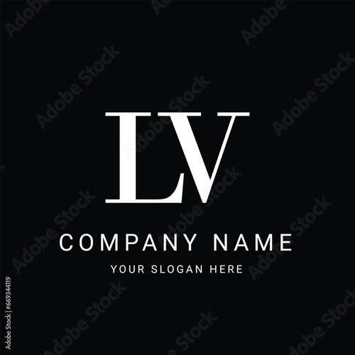 LV Letter Initial Logo Design Template Vector Illustration