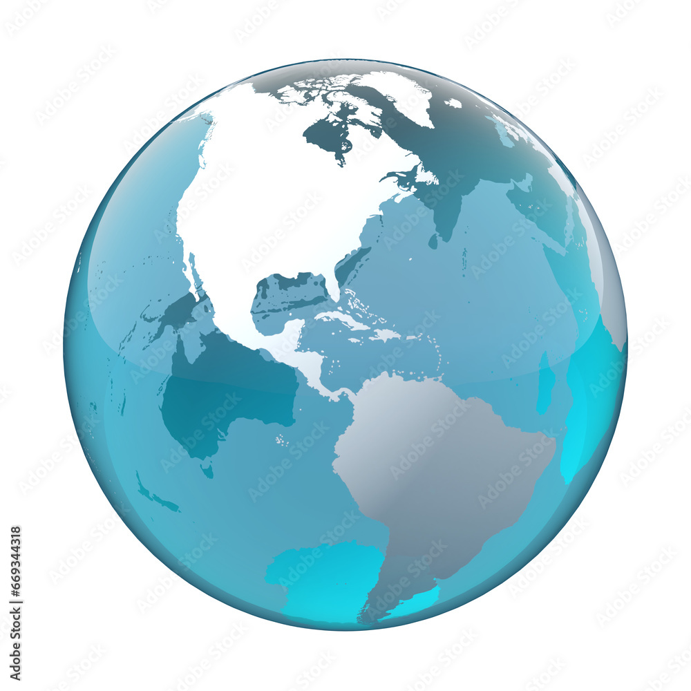 earth globe, world map, america