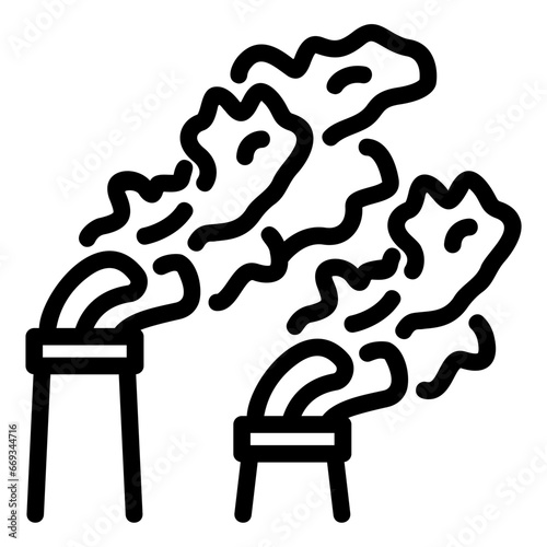 pollution outline icon