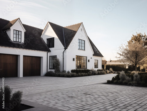 White modern french english farmhouse cottage house home beautiful 