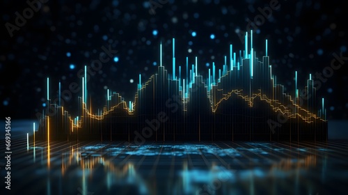 World business graph or chart stock market Forex trading graph in graphic concept.