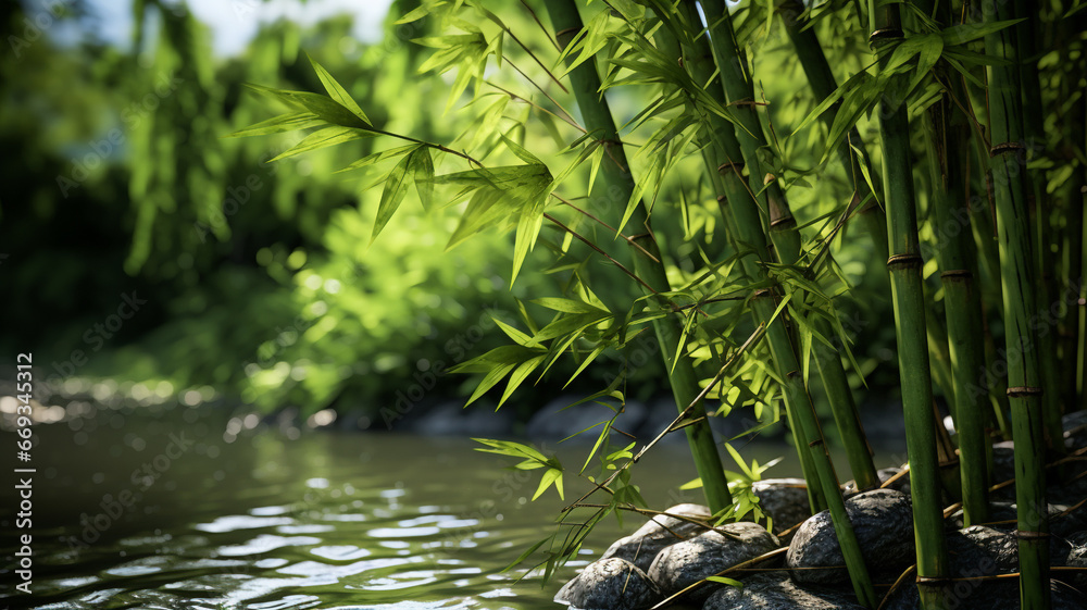Bamboo forest. Bamboo forest.