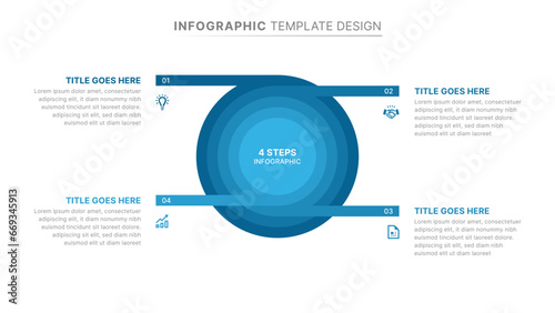 Circle Infographic Design Template with 4 Options