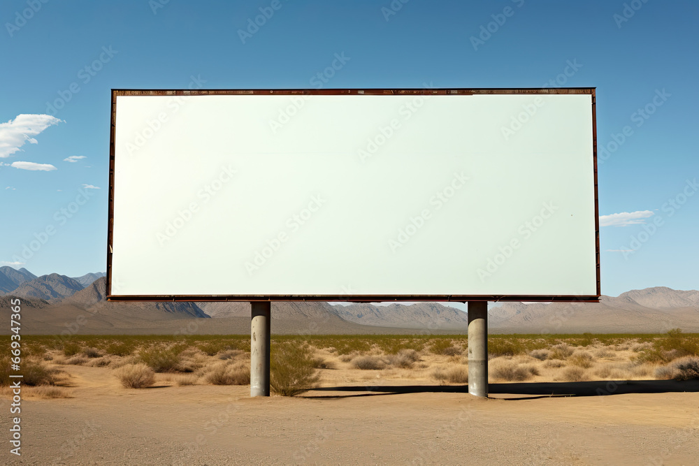 an empty blank billboard empty poster on a deserted road an empty blank billboard empty poster on a deserted road