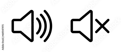 Volume on and off icon