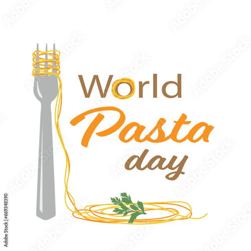 World Pasta Day Vector Illustration