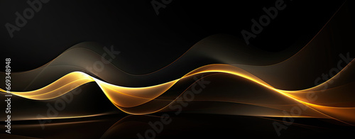 Black and Gold Based Wave Background illustration photo