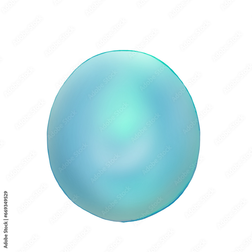 Illustration of blue Opalescent color easter eggs on a white background
