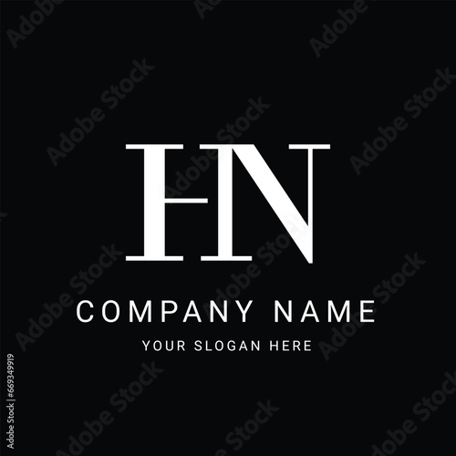 HN Letter Initial Logo Design Template Vector Illustration