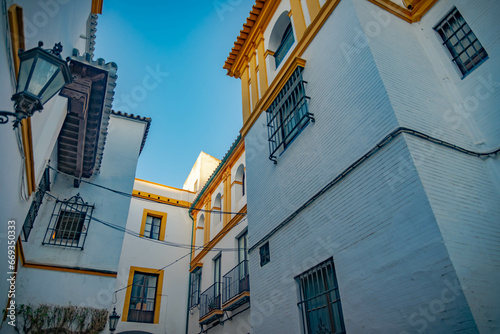 Buildings in the center of Seville new world heritage city profile photo