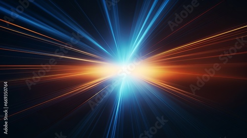 dynamic light and stripes on dark background - leading in business, Hi-tech products, warp speed wormhole science vector design