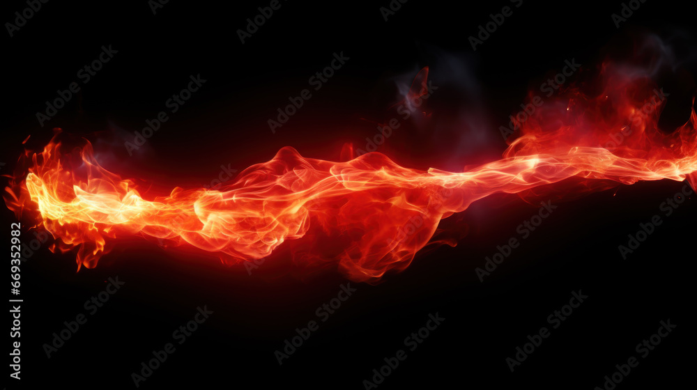  Fire embers particles over black background, Fire sparks