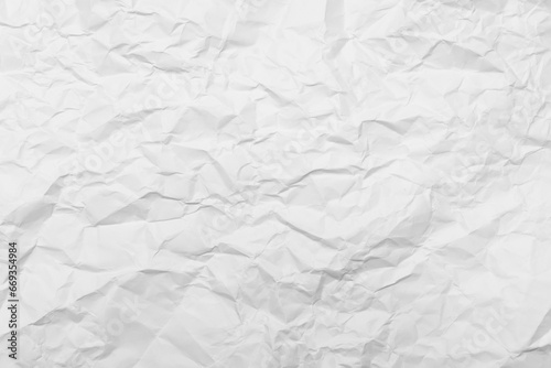 Fototapeta Naklejka Na Ścianę i Meble -  White Paper Texture background. Crumpled white paper abstract shape background with space paper recycle for text