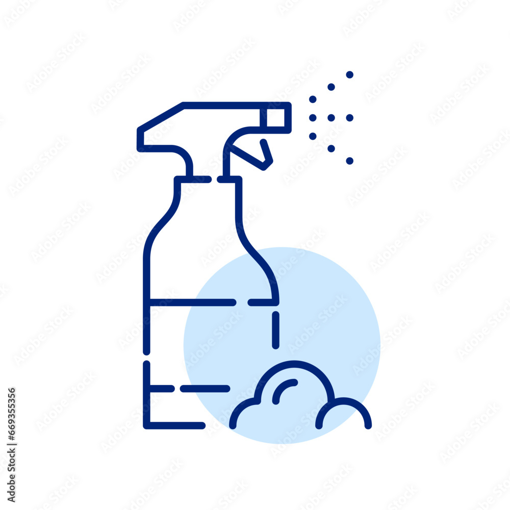Spray foam cleaner. House cleaning detergent. Pixel perfect, editable stroke icon Spray foam cleaner. House cleaning detergent. Pixel perfect, editable stroke icon