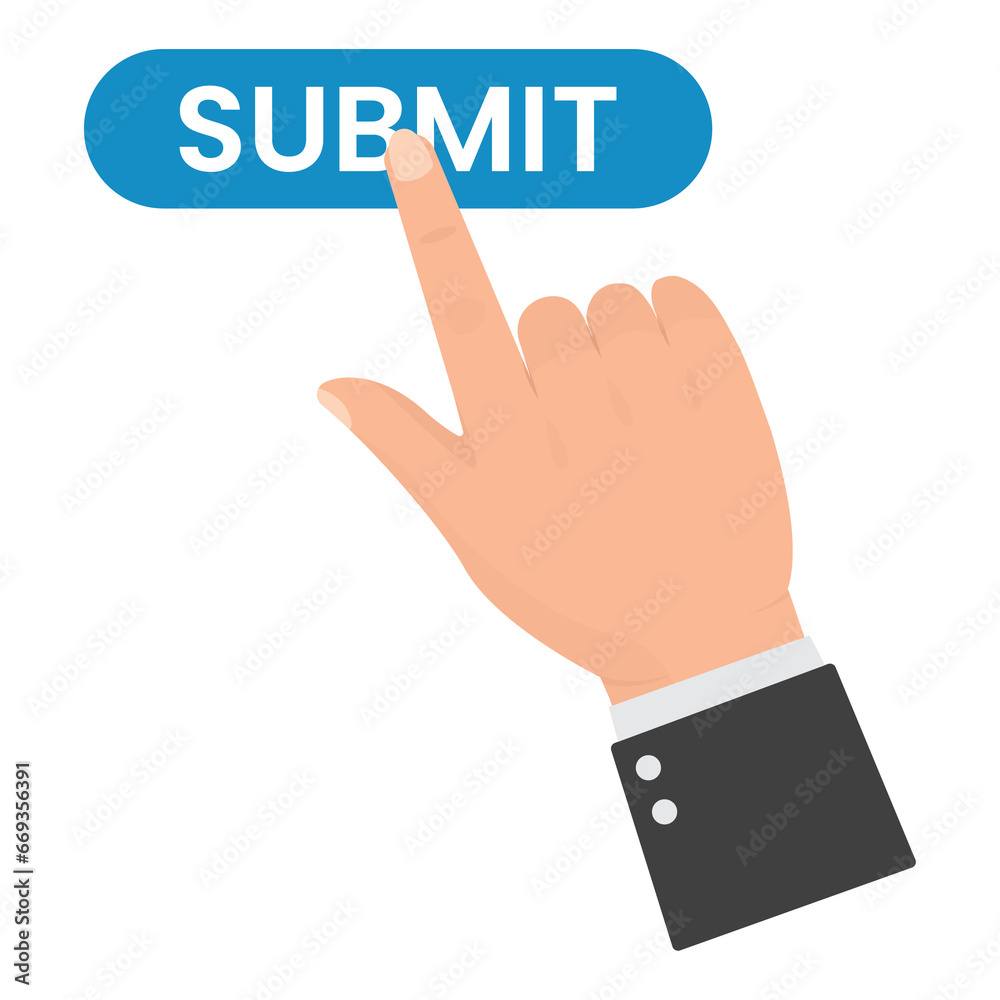 Vector illustration of press the submit button icon sign and symbol. colored icons for website design .Simple design on transparent background (PNG). Vector illustration of press the submit button icon sign and symbol. colored icons for website design .Simple design on transparent background (PNG).