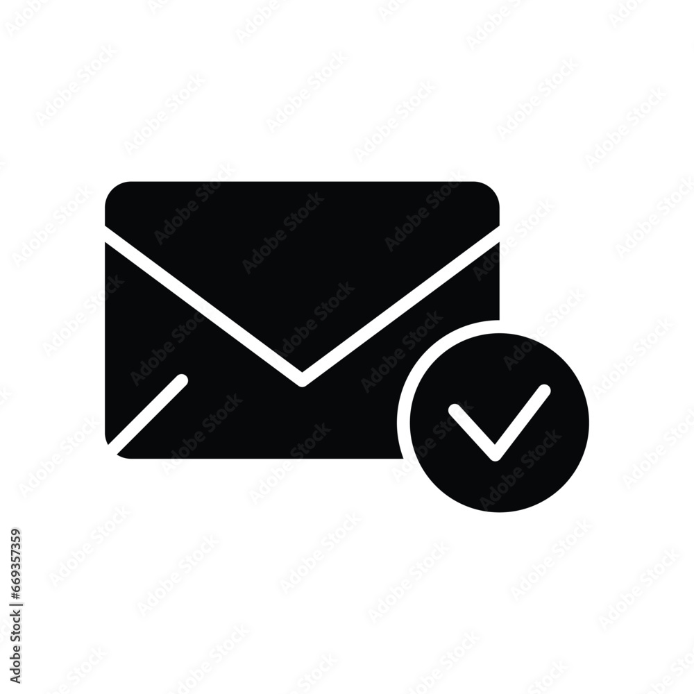 Email mail check mark vector icon Email mail check mark vector icon