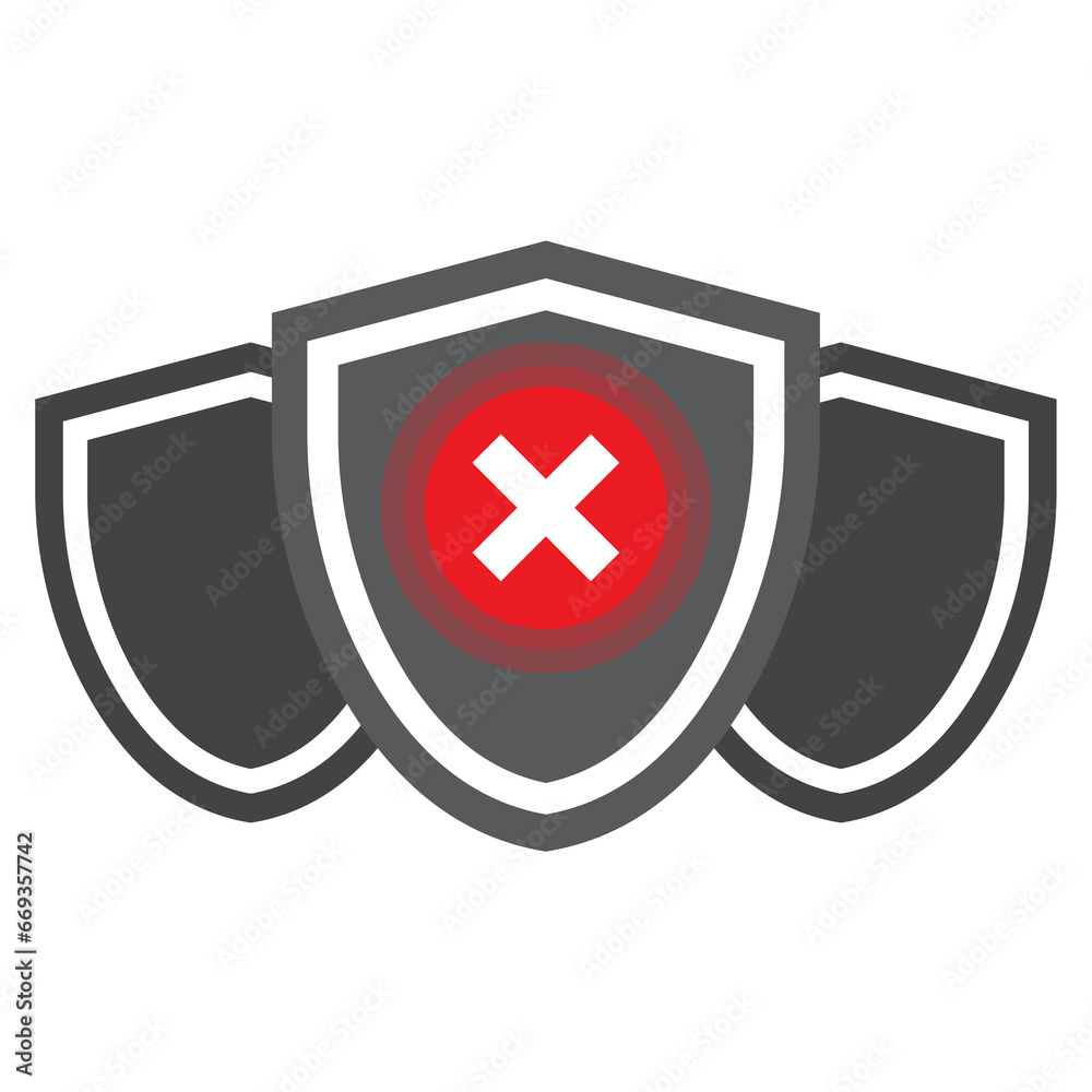 Vector illustration of three protections no approved icon sign and symbol. colored icons for website design .Simple design on Transparent background (PNG). Vector illustration of three protections no approved icon sign and symbol. colored icons for website design .Simple design on Transparent background (PNG).