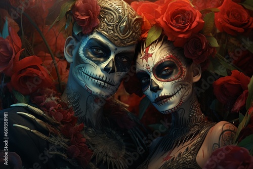 Day of the Dead Celebration Created with Generative AI