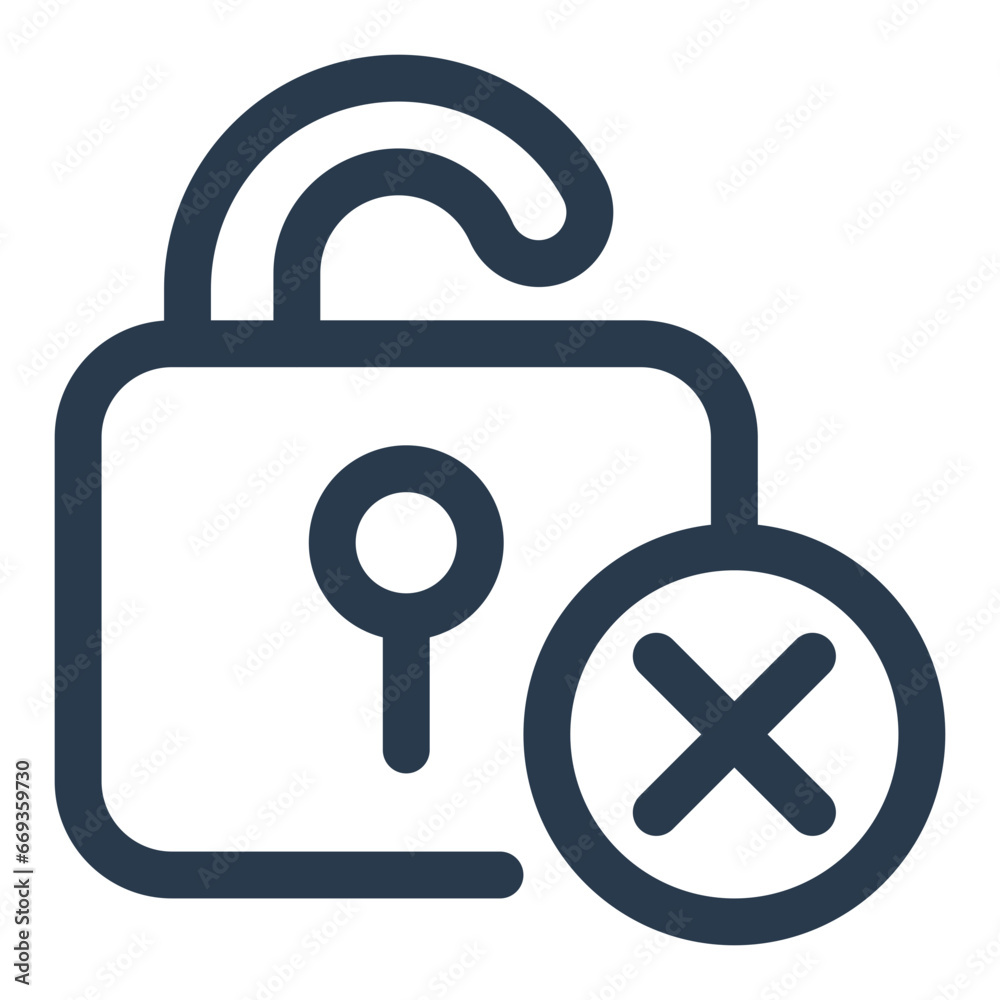 Modern Access Denied Indicator Icon Modern Access Denied Indicator Icon