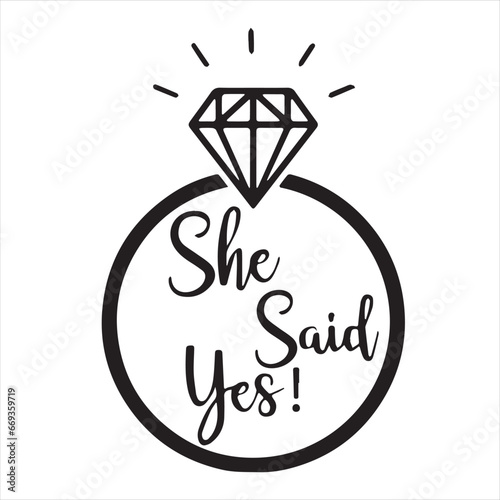 she said yes logo inspirational positive quotes, motivational, typography, lettering design
