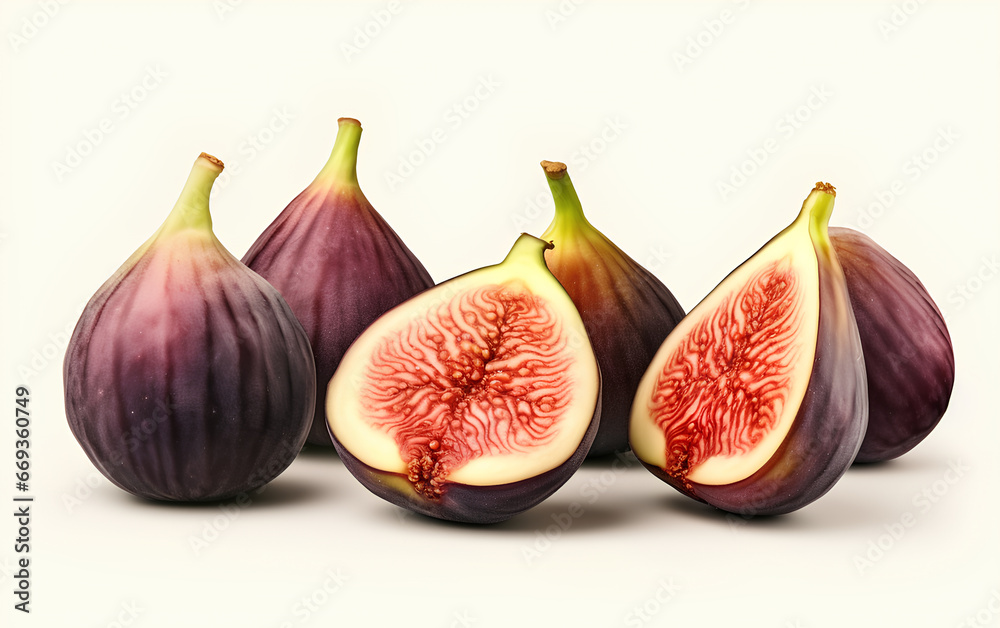 Fresh figs isolated on a white background.
Fresh figs isolated on a white background.