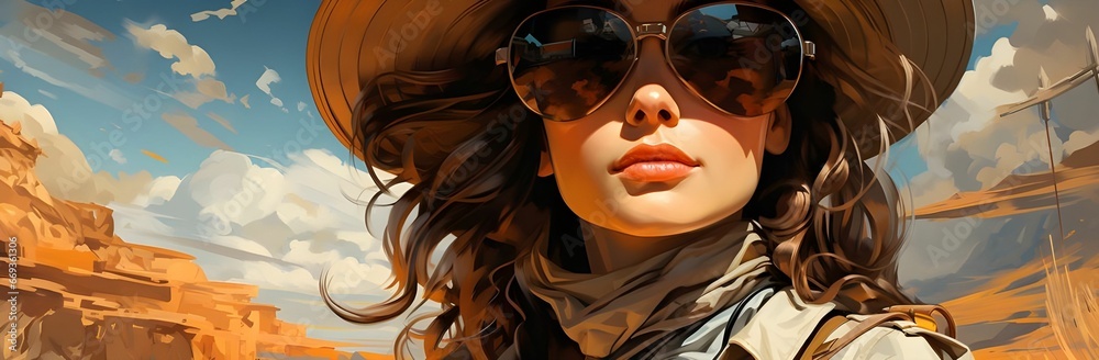 Travel pilot woman. AI Generated Travel pilot woman. AI Generated