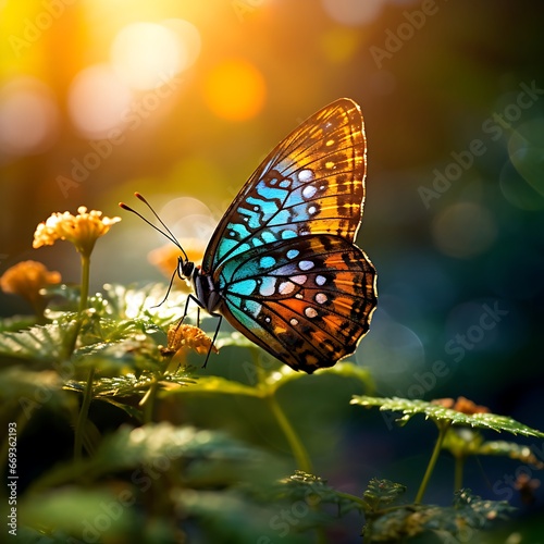 butterfly in nature background ai generated