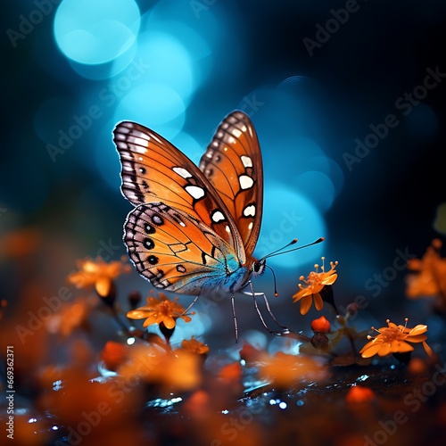 butterfly in nature background ai generated