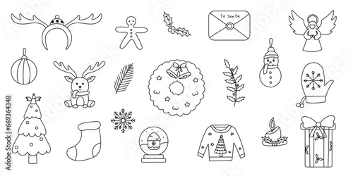 christmas new year holidays gifts tree set