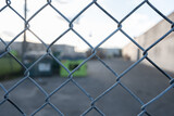 Chain link Wire mesh fence fence around a factory