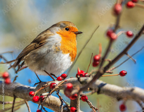 the robin bird on a tree