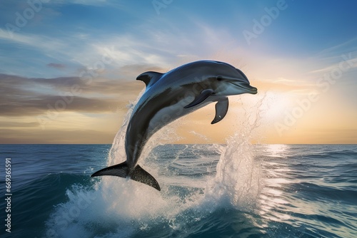 dolphin in ocean natural environment. Ocean nature photography