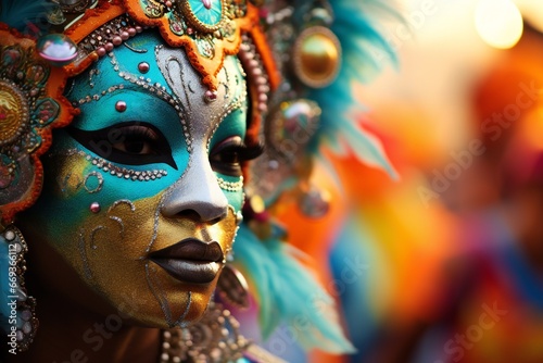 african woman in carnival mask © Yulia