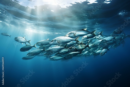 sardine in ocean natural environment. Ocean nature photography
