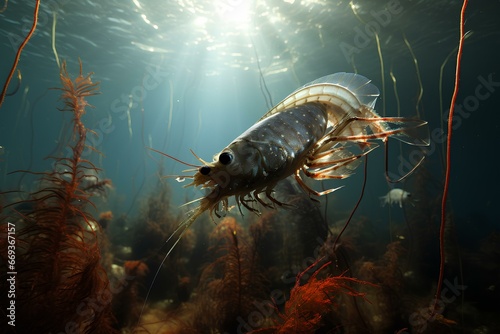 shrimp in ocean natural environment. Ocean nature photography © Muhammad