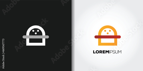 minimalism burger logo