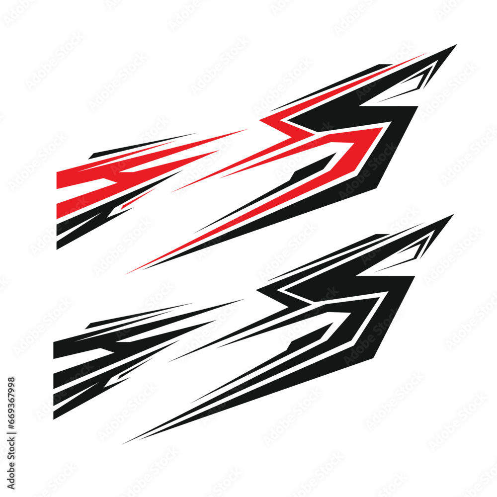 racing car livery decal sticker design vector