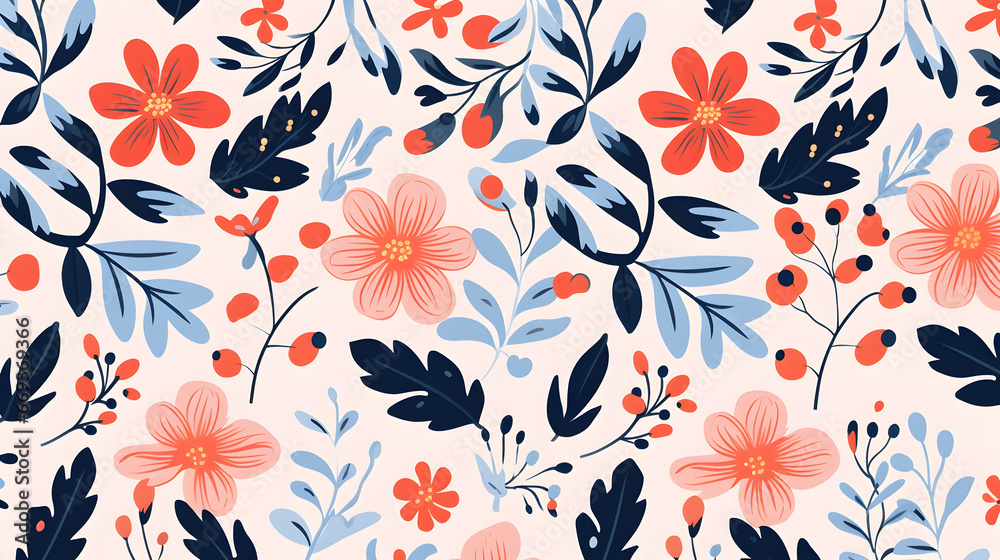 Seamless pattern with flowers, Seamless floral background Seamless pattern with flowers, Seamless floral background