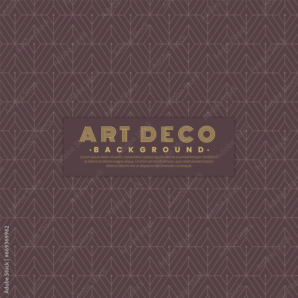 Art Deco seamless pattern. Abstract geometric background. Art nouveau wallpaper. Minimalist Gatsby concept. Vector illustration.
