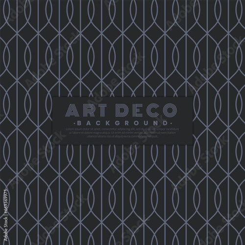 Art Deco seamless pattern. Abstract geometric background. Minimalist Gatsby concept. Vector illustration. Art nouveau wallpaper.
