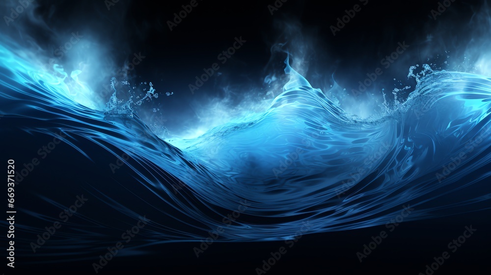 Abstract blue water fantasy fractal texture background