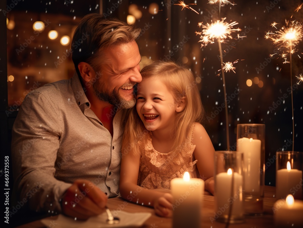 Happy family having easter dinner together to celebrate christmas Thanksgiving holiday in cozy home Happy family having easter dinner together to celebrate christmas Thanksgiving holiday in cozy home