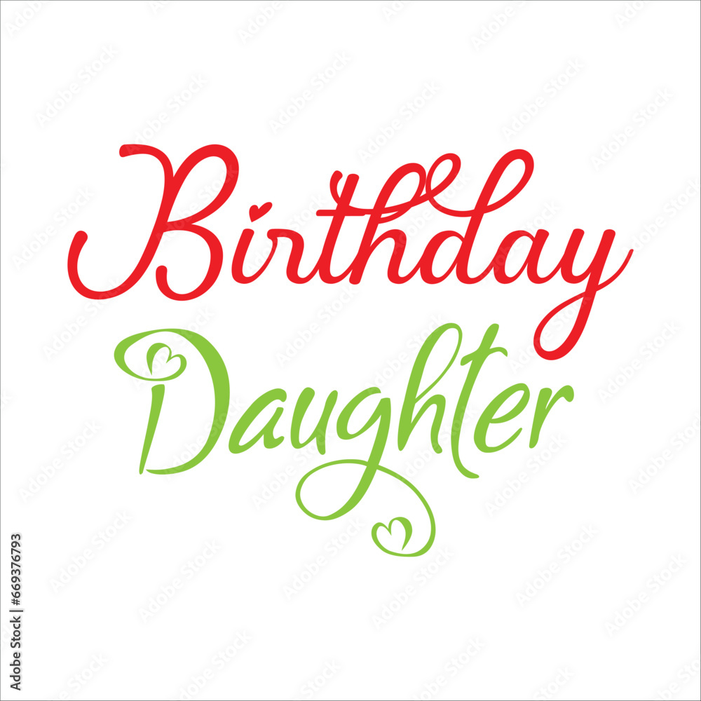 Birthday daughter