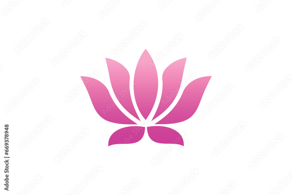 Lotus flower vector logo design