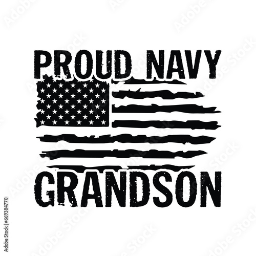 Proud Navy Grandson , Navy Svg, Navy Vector
