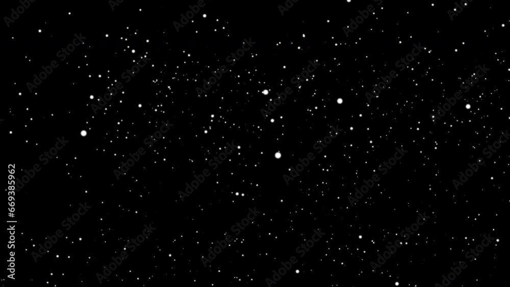 Snowfall loop. winter snowfall isolated on black background