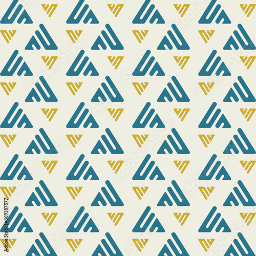 Pyramid cute seamless pattern repeating colorful elements trendy vector illustration background