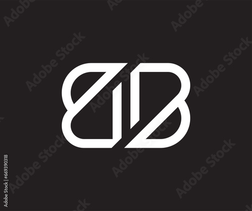 Modern letter B logo. BB logo monogram